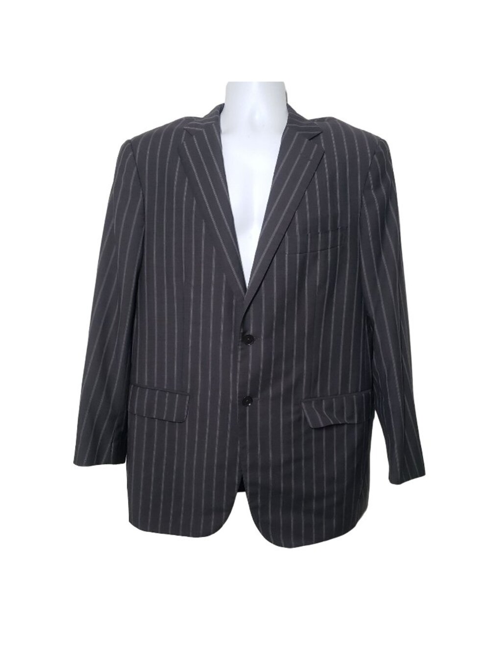 Isaia Napoli Striped Wool Mohair Blazer Double Vented Sport Coat Jacket Mens 54